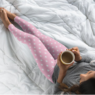 ピンク水玉模様 レギンス