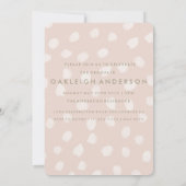 ピンク水玉模様 | 写真の卒業発表 招待状 (裏面)