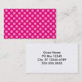 ピンク水玉模様 名刺 (正面/裏面)