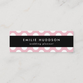 ピンク水玉模様、水玉模様パターン、ドット点々のある、 スキニー名刺