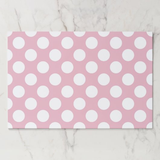 ピンク水玉模様、水玉模様パターン、ドット点々のある、 ペーパーパッド (正面)