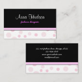 ピンク水玉模様、水玉模様パターン、ドット点々のある、 名刺 (正面/裏面)