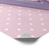 ピンク水玉模様LOVEポスター ポスター (角)