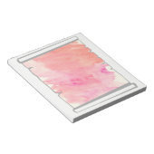 ピンク水色スクロールスクラップブック作りおもしろい ノートパッド (アングル)