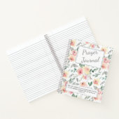 ピンク水色バラパターン祈りの言葉ジャーナル ノートブック (内部)