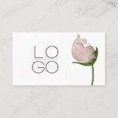 ピンク水色バラロイヤリティカード 名刺 (裏面)