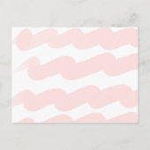 ピンク波の水色の女の子の写真ありがとうポストカー ポストカード (裏面)