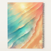 ピンク海ビーチかわいいシグネチャーサマーグリーンサン プランナー手帳 (裏面)