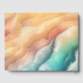 ピンク海ビーチかわいいシグネチャーサマーサン ゲストブック (裏面)