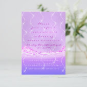 ピンク海ブライダルスウィート16thスパーク紙吹雪波 招待状 (スタンド正面)