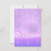 ピンク海ブライダルスウィート16thスパーク紙吹雪波 招待状 (裏面)