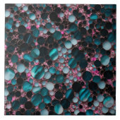 ピンク海ブルー金ゴールドマーブルコレクシモダンョン タイル (正面)