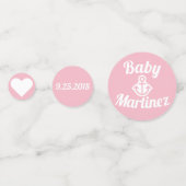 ピンク淡い色のいかりカスタマイズ可能紙吹雪 コンフェッティ (裏面)