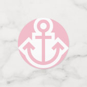 ピンク淡い色のいかりカスタマイズ可能紙吹雪 コンフェッティ (スモール正面)