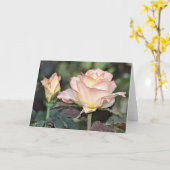 ピンク淡い色のとイエローローズアートカード カード (黄色い花)