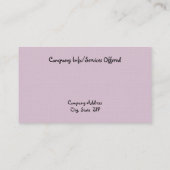 ピンク淡い色のとブラックの水玉模様名刺 名刺 (裏面)