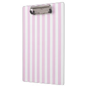ピンク淡い色のとホワイトキャンディストライプー クリップボード (左)