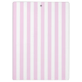 ピンク淡い色のとホワイトキャンディストライプー クリップボード (裏面)