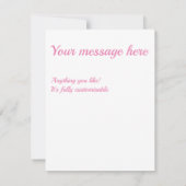 ピンク淡い色のと白のダイヤモンドパターン 出欠カード (裏面)