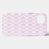 ピンク淡い色のと白のダイヤモンドパターンCase-Mate iPho Case-Mate iPhoneケース (裏面 (横))