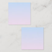 ピンク淡い色のと青のグラデーションの背景 スクエア名刺 (正面/裏面)