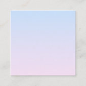 ピンク淡い色のと青のグラデーションの背景 スクエア名刺 (正面)