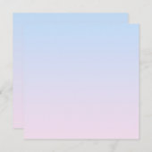 ピンク淡い色のと青のグラデーションの背景 セーブザデート (正面/裏面)