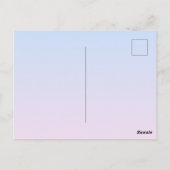 ピンク淡い色のと青のグラデーションの背景 ポストカード (裏面)