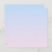 ピンク淡い色のと青のグラデーションの背景 招待状 (正面/裏面)