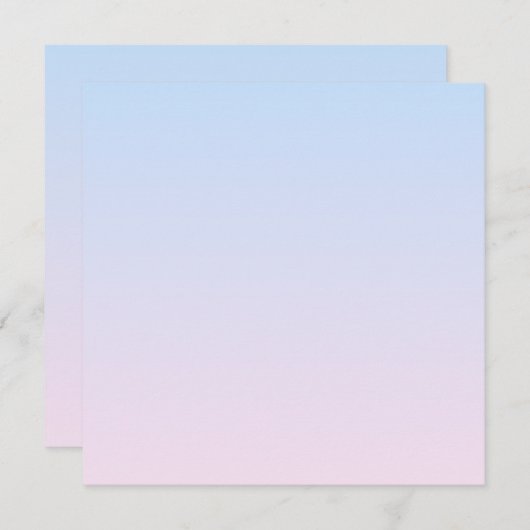 ピンク淡い色のと青のグラデーションの背景 招待状 (正面/裏面)