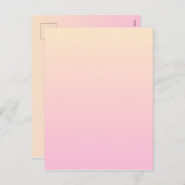 ピンク淡い色のと黄色のグラデーション背景 シーズンポストカード (正面/裏面)