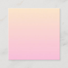ピンク淡い色のと黄色のグラデーション背景 スクエア名刺