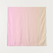 ピンク淡い色のと黄色のグラデーション背景 タペストリー (正面(横))