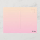 ピンク淡い色のと黄色のグラデーション背景 ポストカード (裏面)