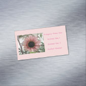 ピンク淡い色ののひまわりカスタムのビジネス磁石 マグネット名刺 (インサイチュ)