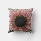 ピンク淡い色ののひまわり クッション (裏面)