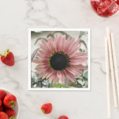 ピンク淡い色ののひまわり スタンダードカクテルナプキン (インサイチュ)