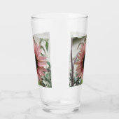 ピンク淡い色ののひまわり タンブラーグラス (左)