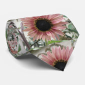 ピンク淡い色ののひまわり ネクタイ (ロール)