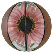 ピンク淡い色ののひまわり バスケットボール (縦)