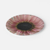 ピンク淡い色ののひまわり ペーパープレート (アングル)