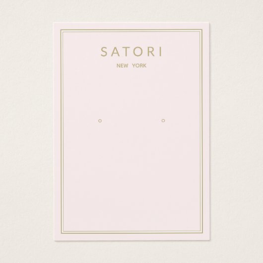 ピンク淡い色ののア縁どーリングジュエリー表示 (正面)