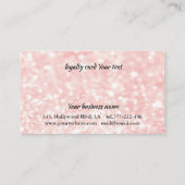 ピンク淡い色ののハートがキラキラ輝くメイクの光 ロイヤリティカード (裏面)