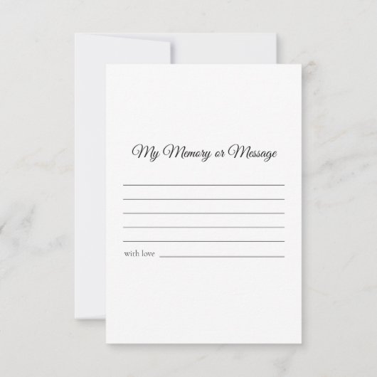 ピンク淡い色ののバラの花の共有記憶葬儀 ノートカード (裏面)