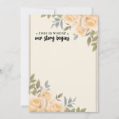 ピンク淡い色ののバラ私たちの物語が始まる場所 (正面)