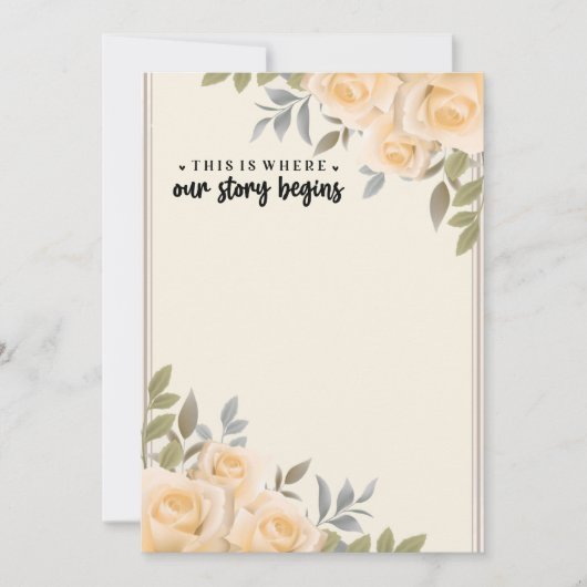 ピンク淡い色ののバラ私たちの物語が始まる場所 (正面)