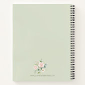 ピンク淡い色ののバラ結婚ズ・ノート ノートブック (裏面)