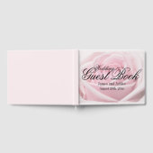 ピンク淡い色ののパーソナライズされたバラ結婚の夏 ゲストブック (全面)