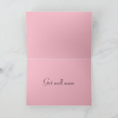 ピンク淡い色ののヒマワリが元気にカスタムなる カード (内部)