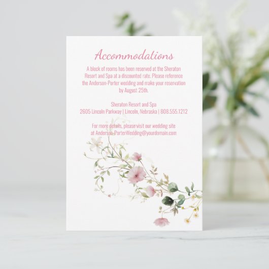 ピンク淡い色ののフローラエンクロージャ エンクロージャーカード (スタンド正面)